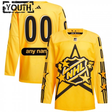 Børn All-Star 2024 Trøje Tilpasset NHL Game Adidas x Drew House Gul Authentic